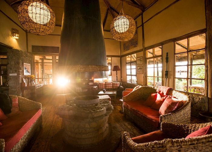 Main area at Virunga Lodge