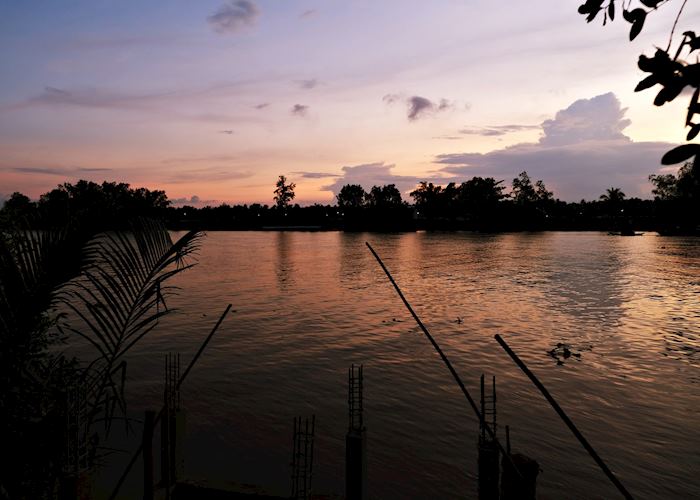 mekong delta at sunset