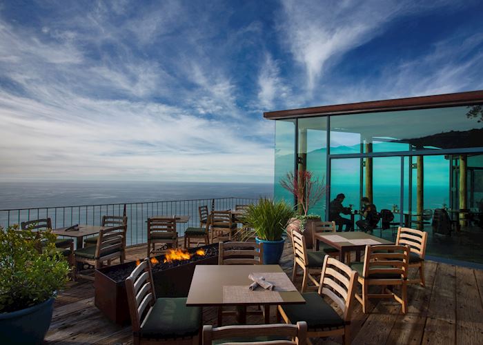 Sierra Mar deck, Post Ranch Inn