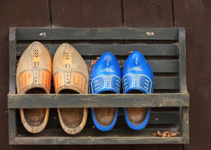 Traditional wooden shoes in Netherlands