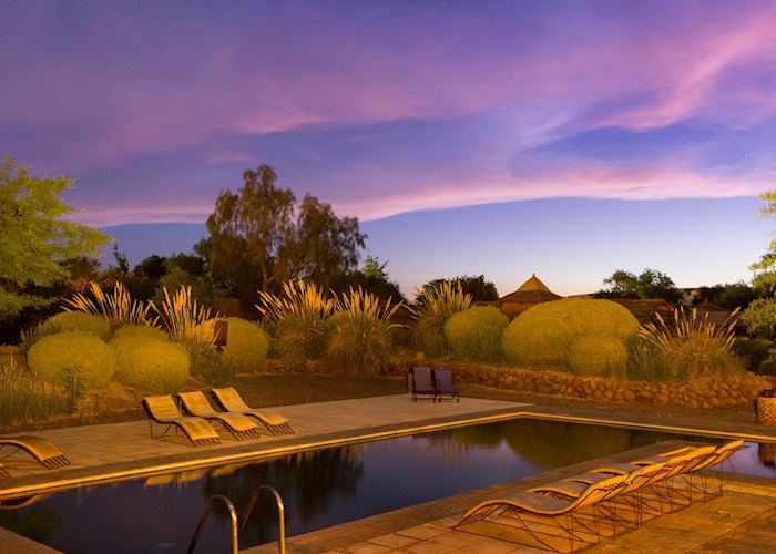 The pool at Hotel Altiplanico Atacama