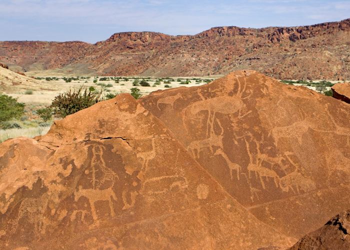 Ancient rock art in Damaraland