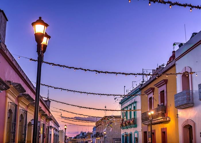 Oaxaca street at night