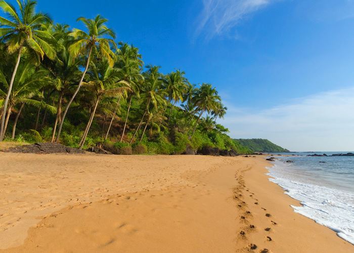 Deserted beach in Goa