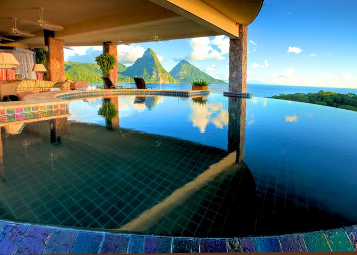Infinity Pool overlooking the Pitons