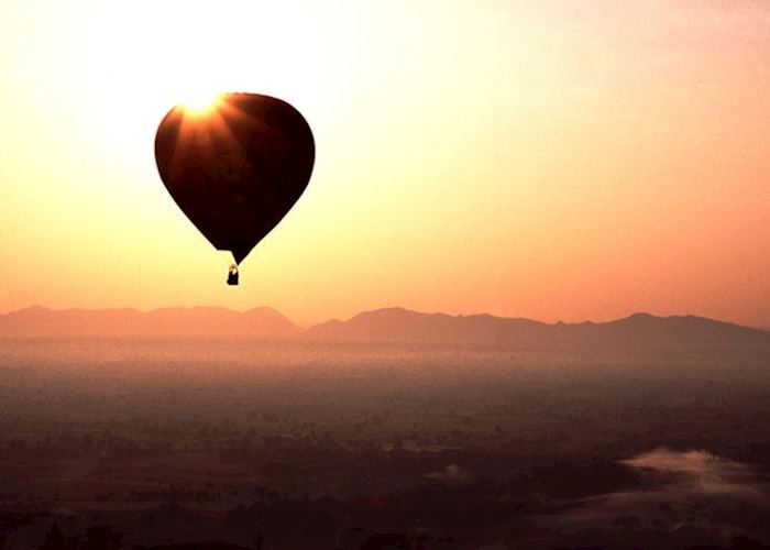 Dawn balloon flight over Bagan, Burma (Myanmar)