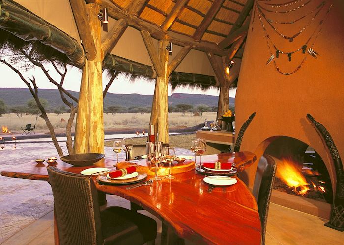 The restaurant at the Okonjima Bush Suite, Central Highlands