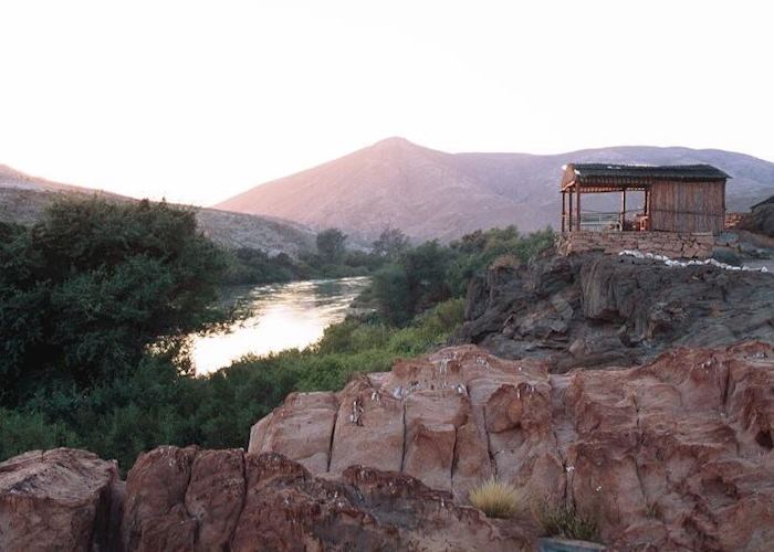 Overlooking the river at Kunene Camp, The Skeleton Coast