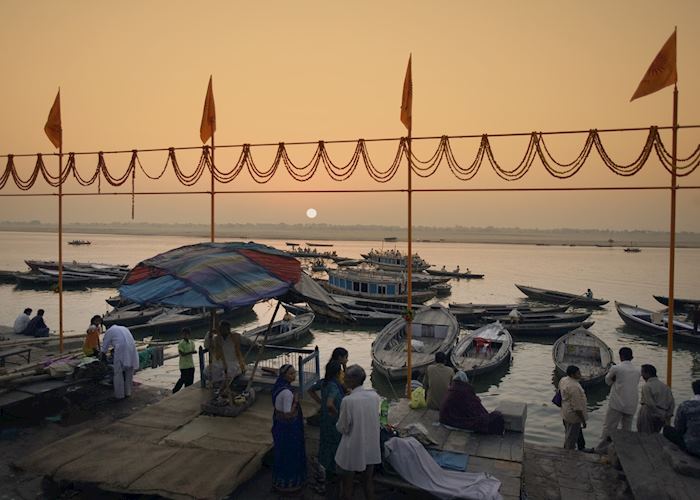 Sunrise over the ganges, Varanasi, India