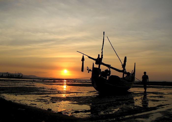 Sunset at low tide, Indonesia