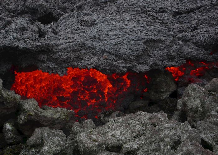 Lava flows on Pacaya volcano