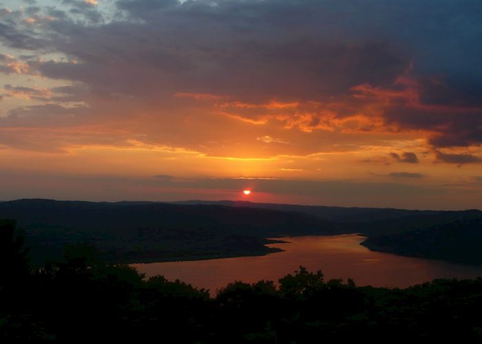 Sunset at Yaxha, Tikal area, Guatemala