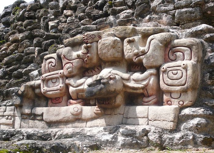 Relief work on the Caracol ruins