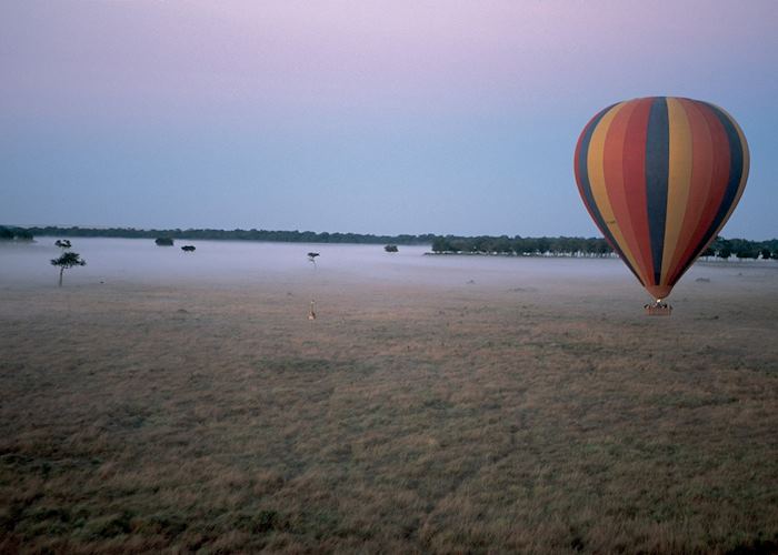 Early morning balloon safari