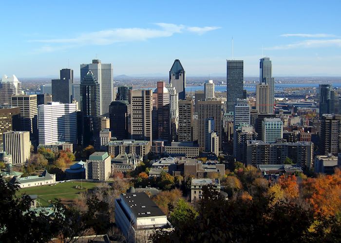 View from Montreal's skyline from Mont-Royal in Autumn
