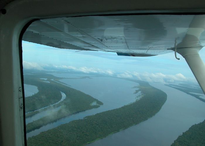 Flying over Anavilhanas archipelago, Brazilian Amazon