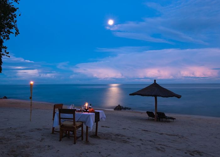 Dinner on the shores of Lake Malawi