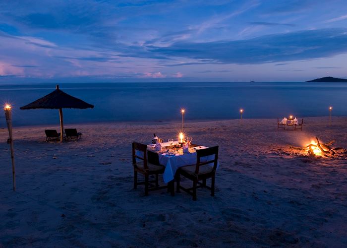 Dinner on the shores of Lake Malawi