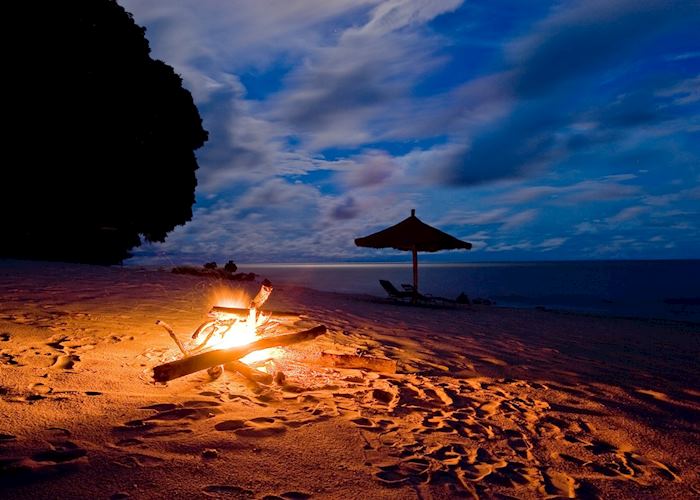 Campfire on the beach