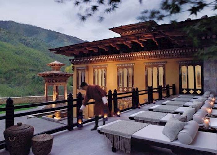 Outdoor Deck, Taj Tashi Hotel, Thimpu