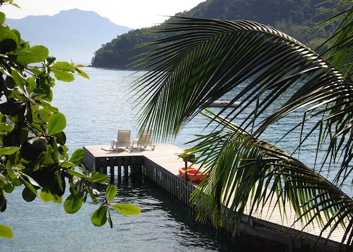 The pier at Sagu Mini Resort, Ilha Grande