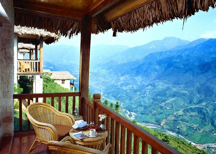 View from a bungalow, Topas Ecolodge, Sapa