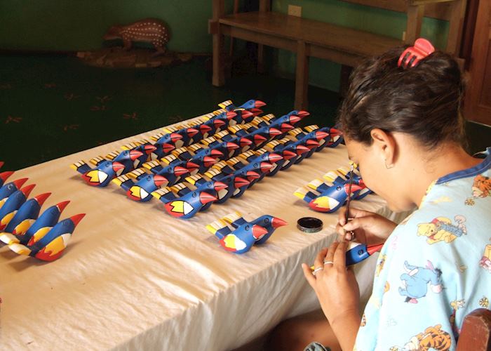 Talented local artisans at work, Isla San Fernando, Solentiname Islands