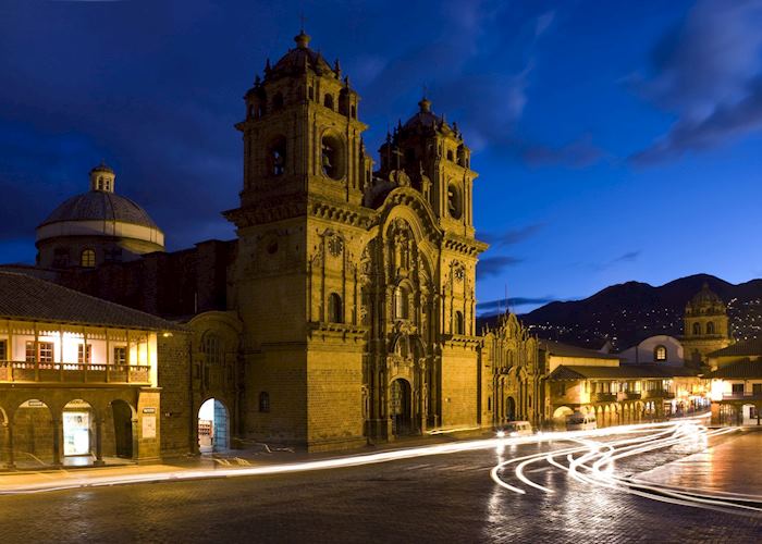 Plaza de Armas in Cuzco by night