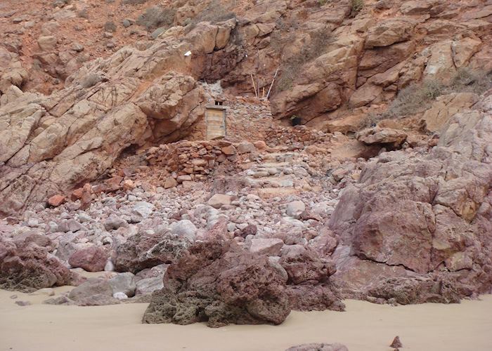 Small house in the rocks by the beach, Mirleft