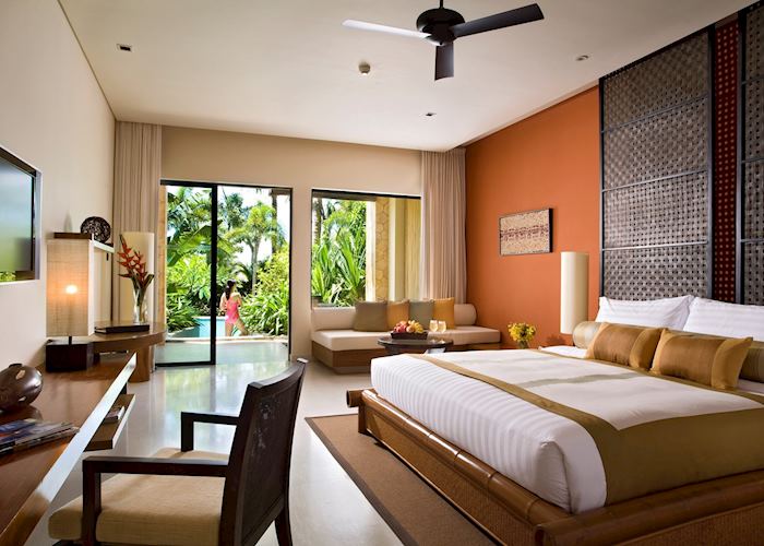 Cabana room with direct access to swimming pool