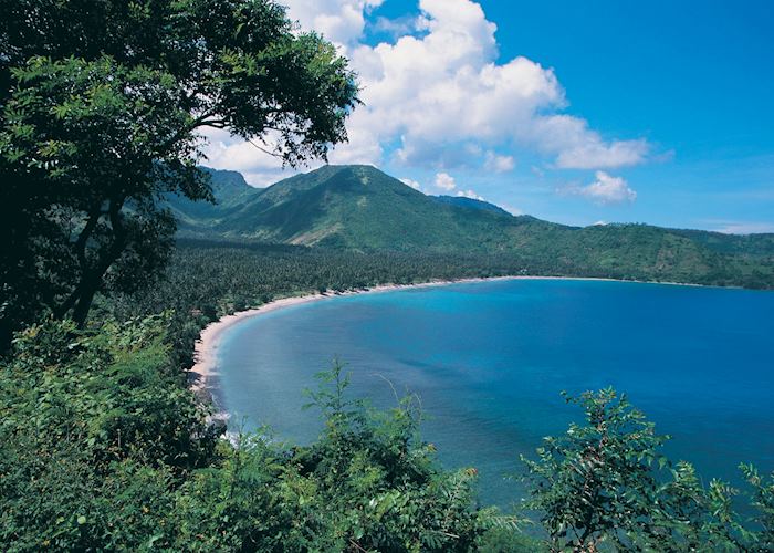 Deserted bay in Indonesia