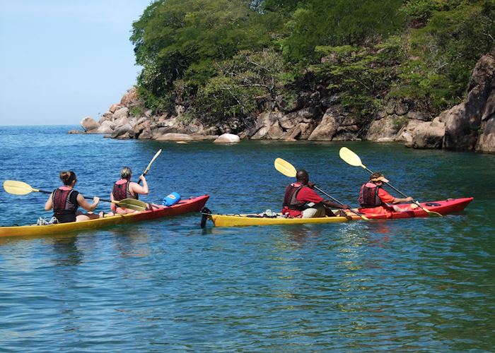 Kayaking at Kayak Africa's Mumbo Island, Malawi