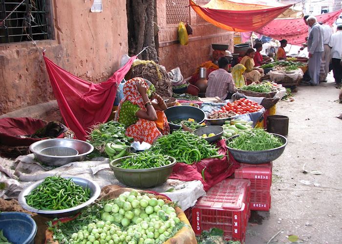 The vegetable market at Jaipur