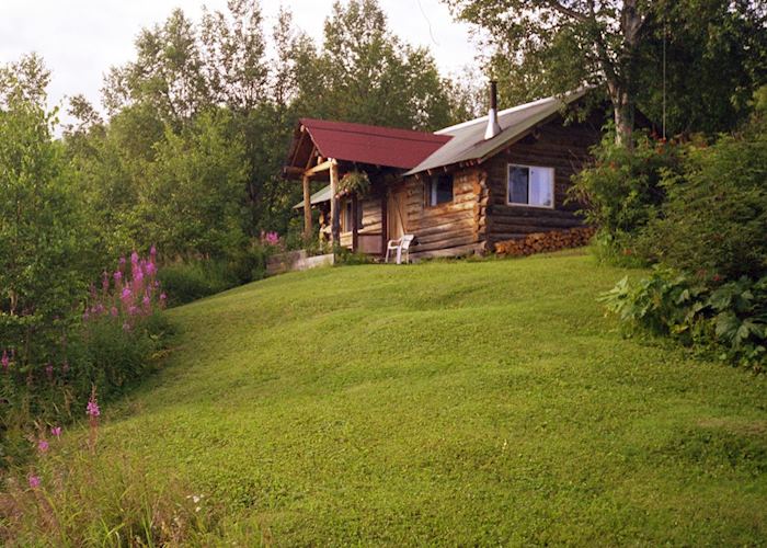 A cabin at Redoubt Bay Lodge