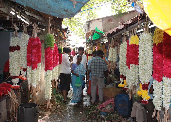 Flower market, Pondicherry, India