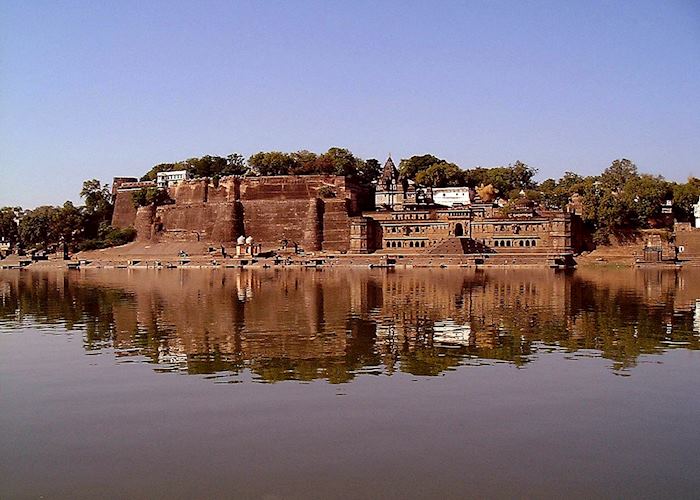 Ahilya Fort across the Narmada River, Maheshwar