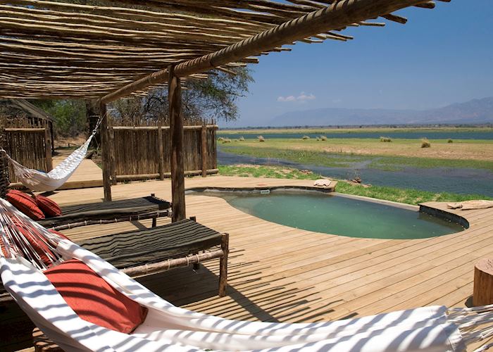 The pool at Rukomechi Camp
