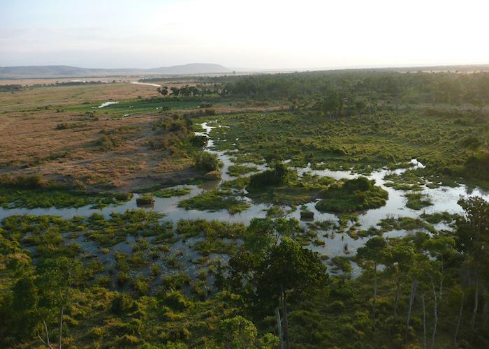 Masai Mara from hot air balloon