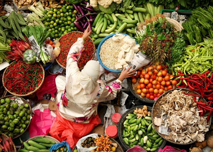 Fresh vegetables at a market, Malaysia