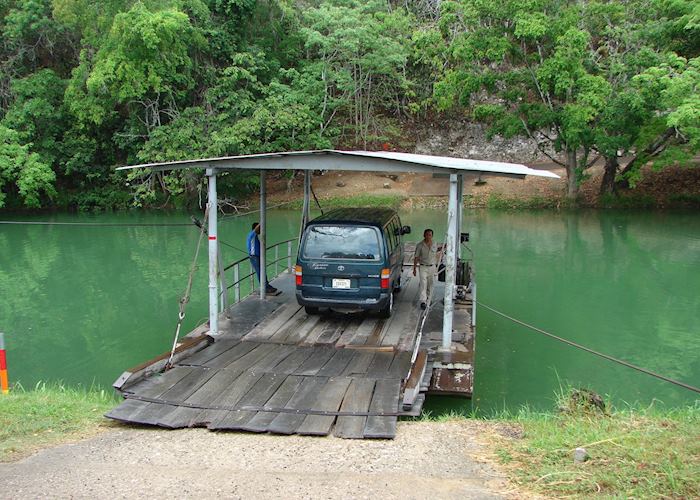 The river crossing to Xunantunich, Belize