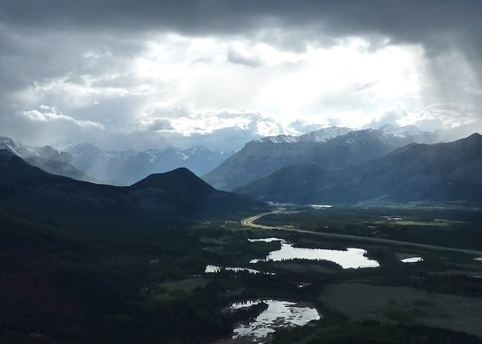 The Trans-Canada highway, near Canmore