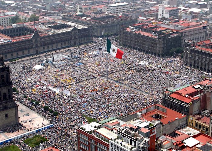 The Zocalo at the heart of Mexico City