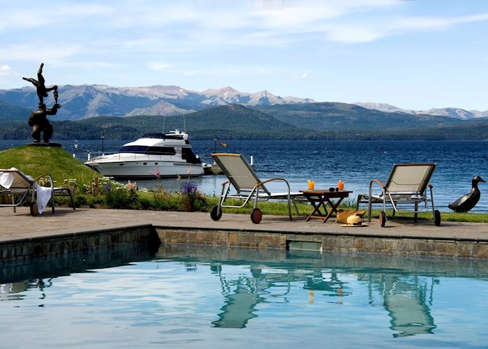 View from the pool at Hotel el Casco, Bariloche