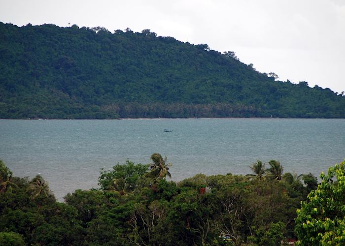 View of Rabbit Island from Kep, Cambodia