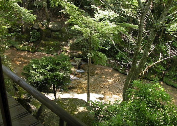 Garden view at the Iwaso Ryokan, Miyajima