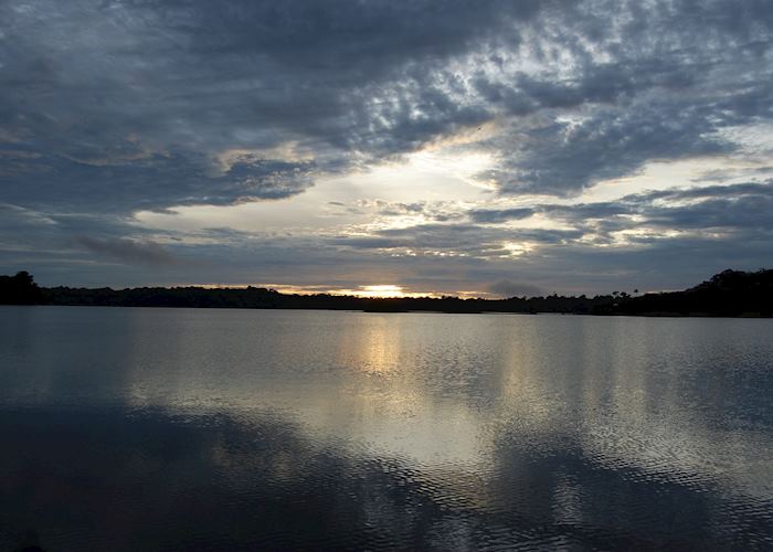 Sun setting on the Amazon