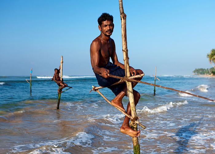 Stilt fishermen just outside Galle