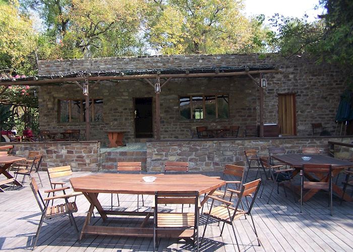 Bar and Deck at Kunene River Lodge