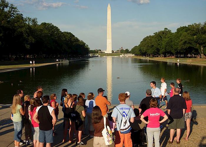 Enjoying a walking tour of Washington, D.C.
