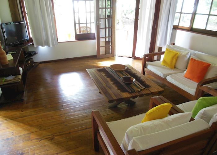 Spacious living area in family bungalow